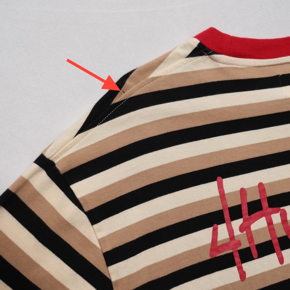 4Hunnid Ringer T Shirt Mens XL Tan Black Stripe Streetwear Graphic Logo - Picture 12 of 15